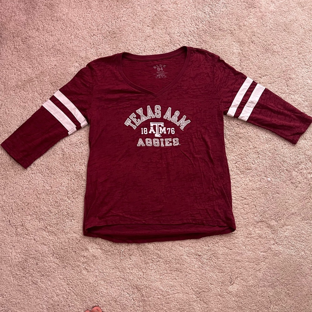 Maroon Texas A&M Baseball Tee